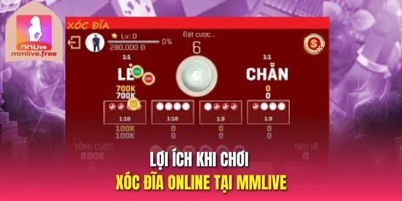 Lợi ích khi chơi xóc đĩa online tại MMLIVE
